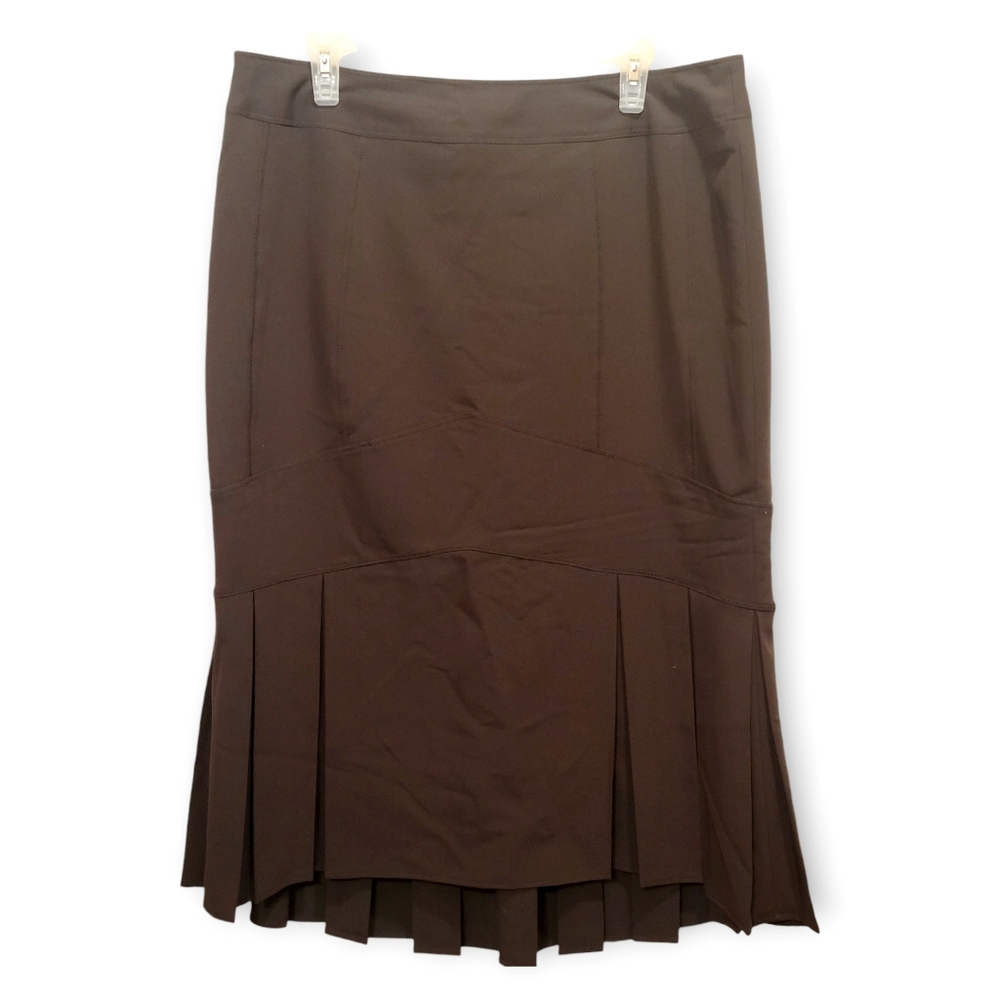 NYGARD - Women's High/Low Pleated Midi Skirt